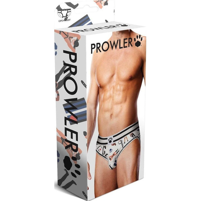 Prowler Leather Pride Open Brief White, Small