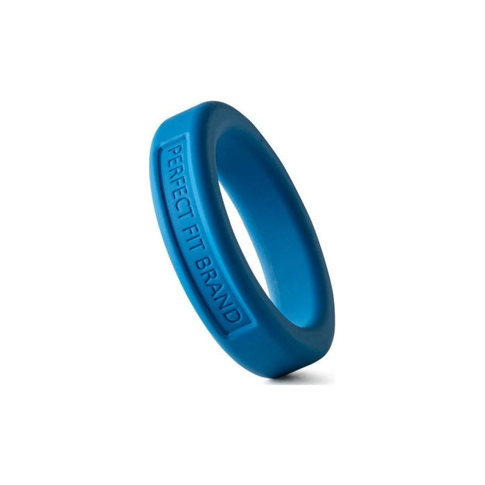 Perfect Fit Classic Silicone Medium Stretch Penis Ring, 36mm, Blue