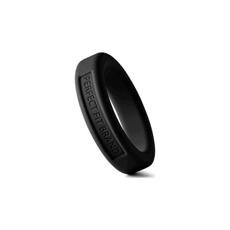 Perfect Fit Classic Silicone Medium Stretch Penis Ring, 36mm, Black