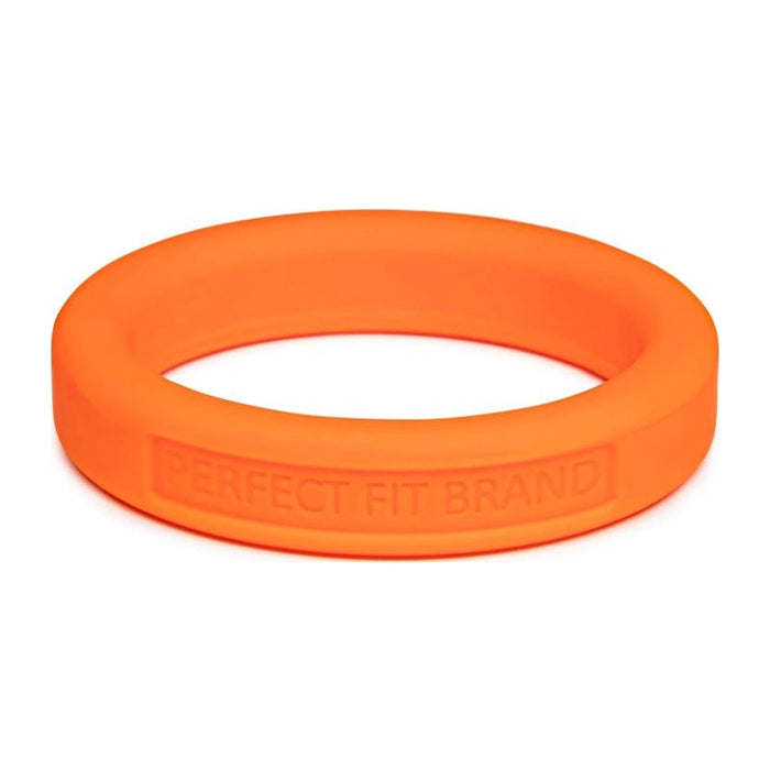 Perfect Fit Classic Silicone Medium Stretch Penis Ring, 44mm, Orange