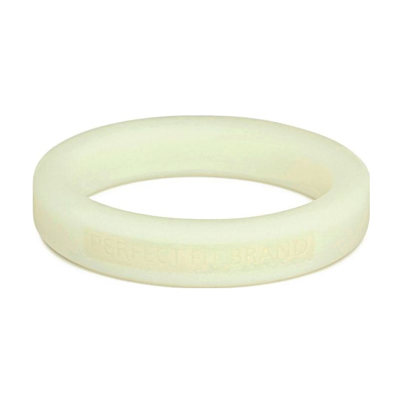 Perfect Fit Classic Silicone Medium Stretch Penis Ring, 44mm, Glow In The Dark