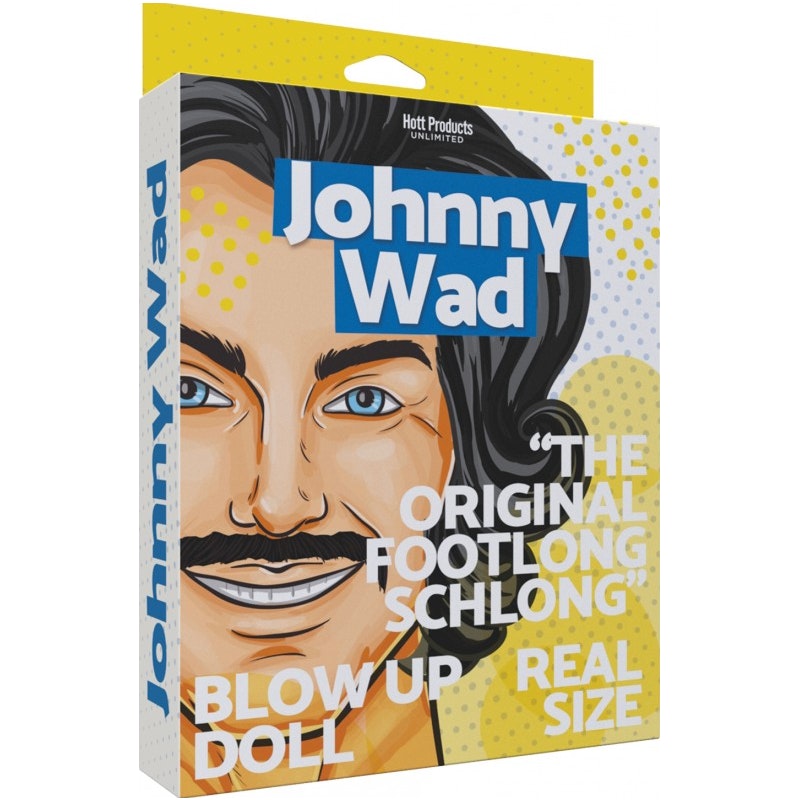 Johnny Wad Inflatable Male Sex Doll w/9"/23cm Penis, Flesh