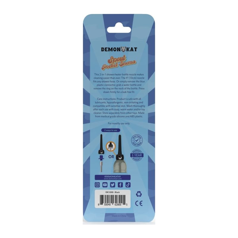 Demon Kat Spout Pocket Enema, 10cm