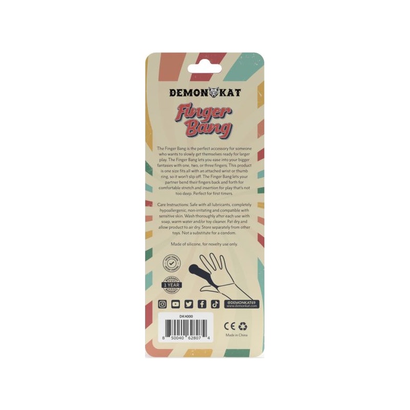 Demon Kat Finger Bang Toy, Black