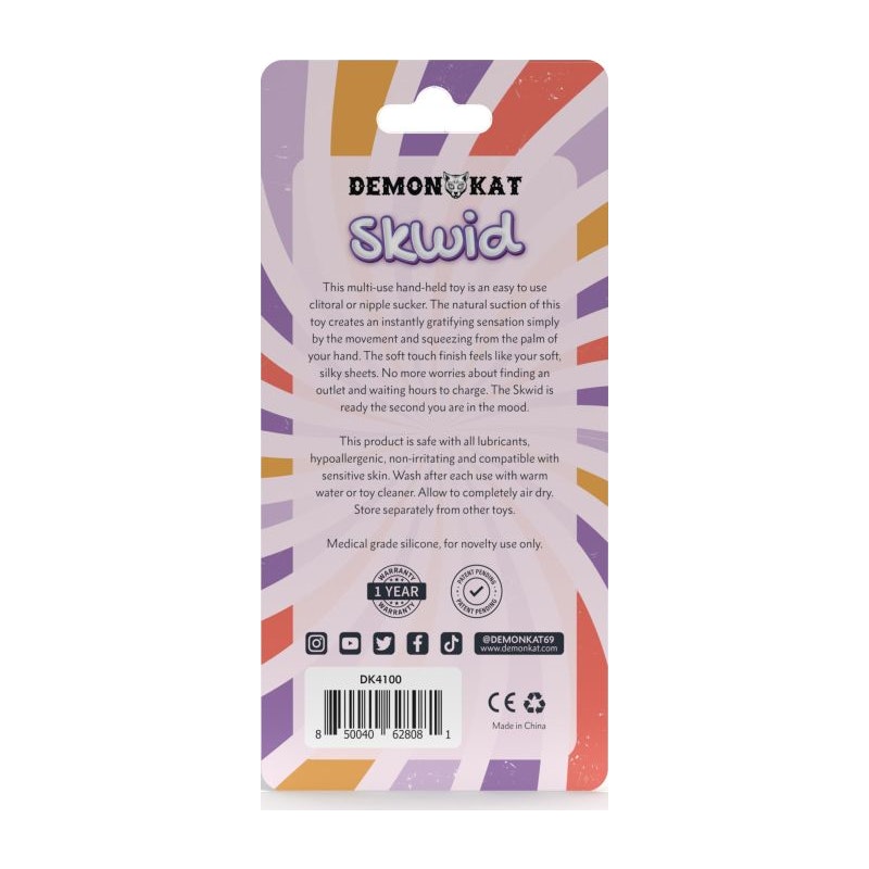 Demon Kat Skwid Suction Toy, Purple
