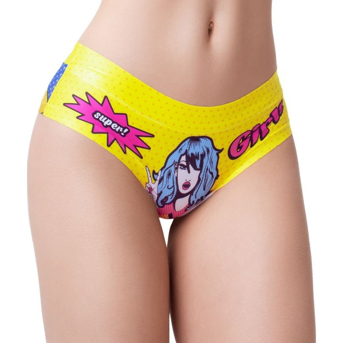 Comic Fans Yellow Slip, Large - MeMeMe Lingerie