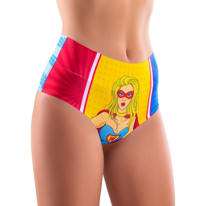 Comics Wonder Girl Hi-Briefs, Small - MeMeMe Lingerie