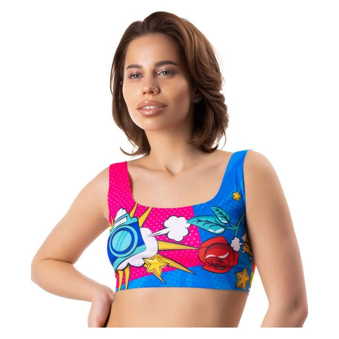 Comics Curios Crop Top, Small - MeMeMe Lingerie