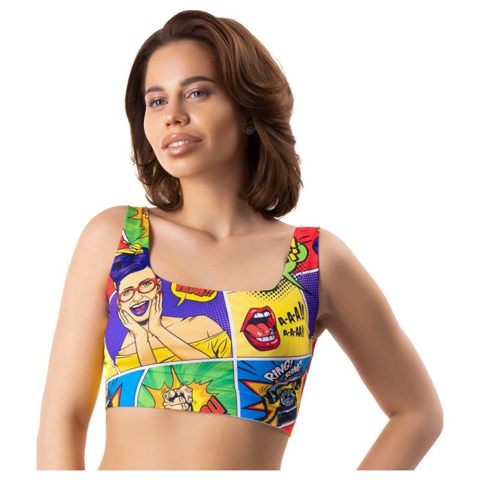 Comics Insta Crop Top, Small - MeMeMe Lingerie