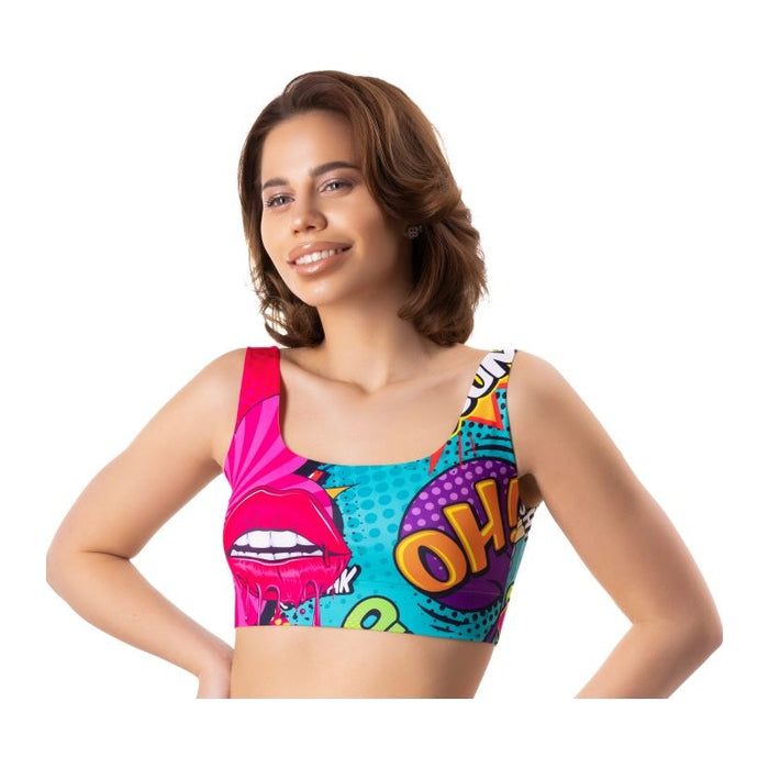 Comics Oh Crop Top, Large - MeMeMe Lingerie