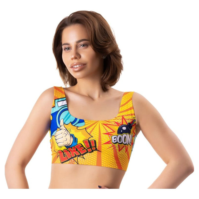 Comics Like Crop Top, XL - MeMeMe Lingerie