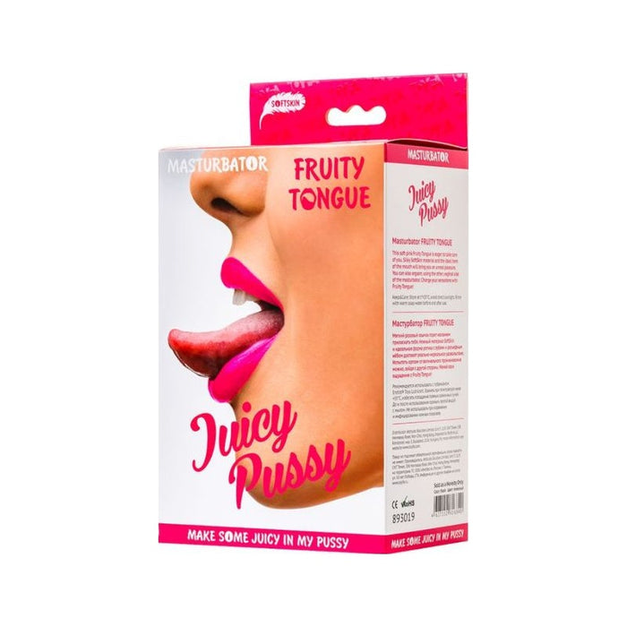 Juicy Fruity Tongue Masturbator, 19cm, Flesh