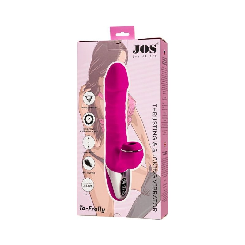 JOS To-Frolly Thrusting & Sucking Vibrator, Pink