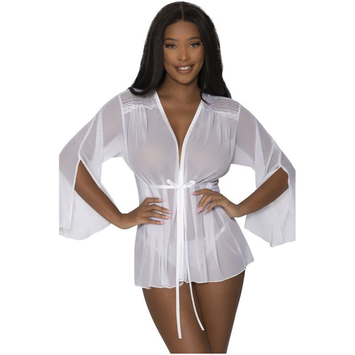 Flowing Short Robe, S/M, L/XL, Queen - Exposed