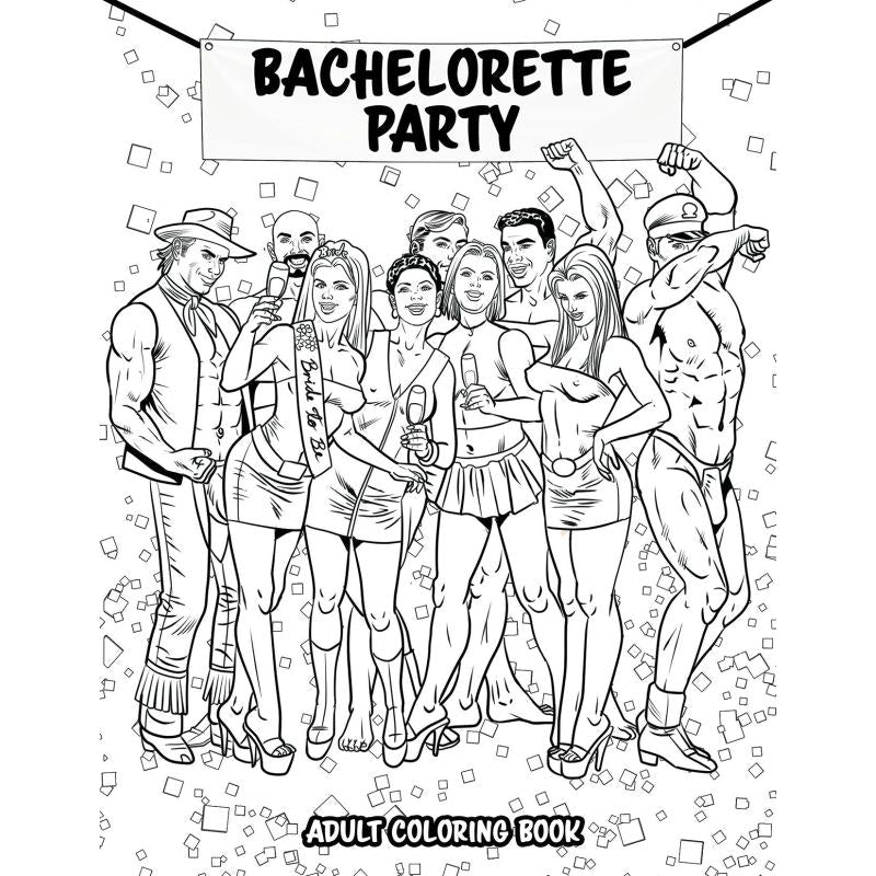 Bachelorette Party Colouring Book - Wood Rocket