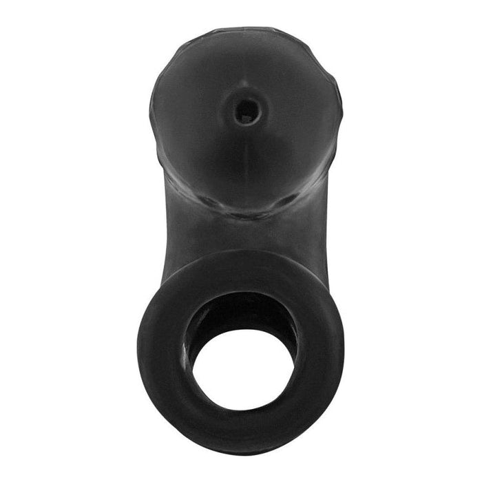 OxBalls Airlock Air-Lite Vented Chastity Cage, Black Ice
