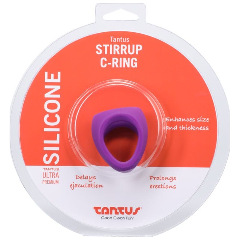 Tantus Stirrup Silicone Cock Ring, 35mm, Lilac