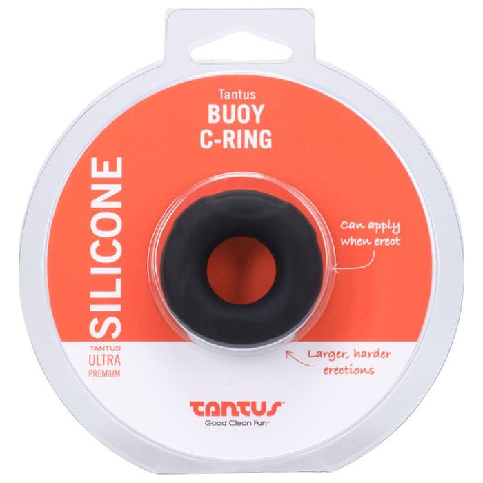 Tantus Buoy C-Ring, Small (18mm), Onyx