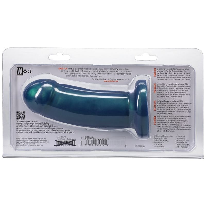 Tantus They/Them Dildo, 5"/ 13cm, Malachite