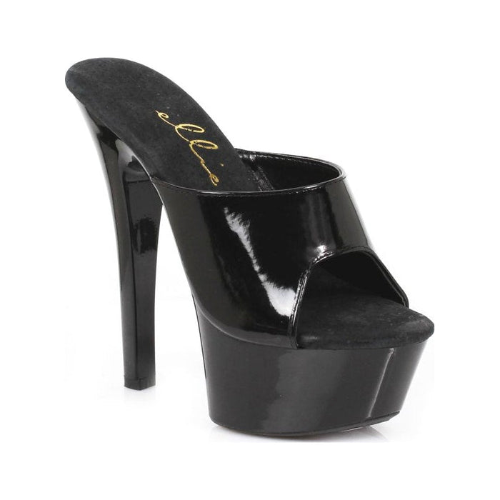 Ellie Shoes Slip On Sandal, Black, 6in/15cm, Sizes 7-9