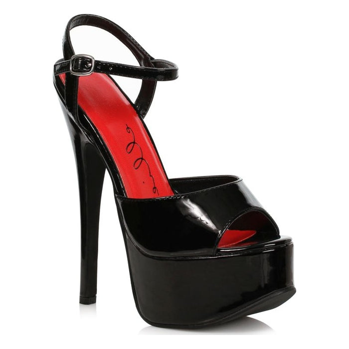 Ellie Shoes Stiletto Sandal, Black, 6.5in/17cm, Sizes 7-9