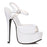Ellie Shoes Stiletto Sandal with 6.5" heels, White, 7-9