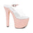 Stiletto Platform Sandal With Peach Glitter 7in