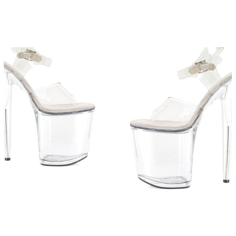 Clear Platform Sandal 8in, SIze 7/8/9
