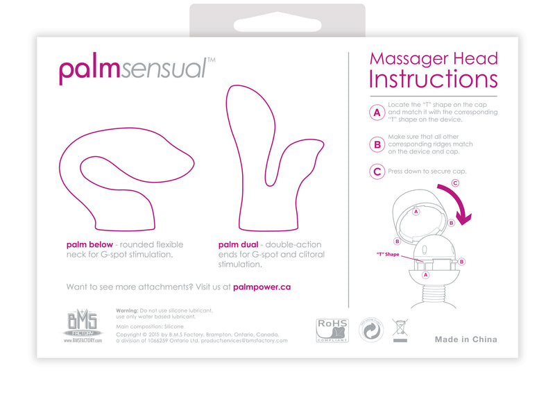 PalmSensual Massager Heads (For use with PalmPower) Pink