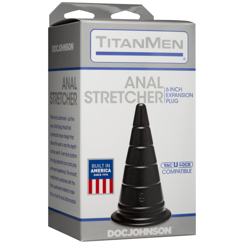 TitanMen Anal Stretcher Expansion Plug Black, 6"/15cm