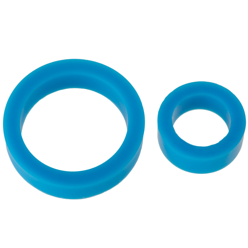 TitanMen Silicone Cock Rings Double Pack Blue
