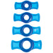 TitanMen Cock Ring 4-piece Set, Blue