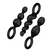 Satisfyer Plugs Booty Call 3-Piece Anal Plug Set, Black