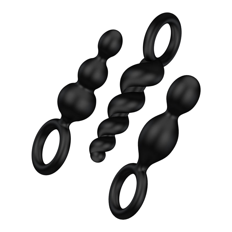 Satisfyer Plugs Booty Call 3-Piece Anal Plug Set, Black