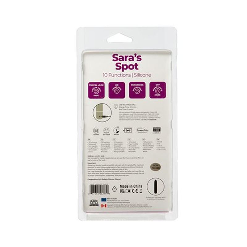 PowerBullet Sara’s Spot G-Spot Vibrator, Purple