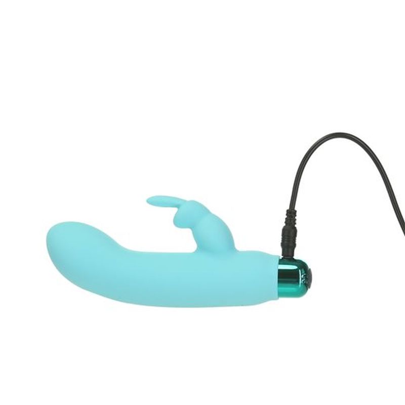 Alice's Bunny Rechargeable Bullet w Rabbit Sleeve, Teal
