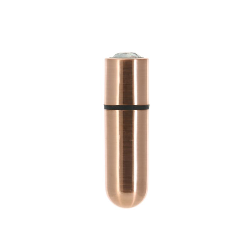 PowerBullet First Class Rechargeable Bullet w Crystal, Rose Gold