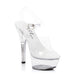 Ellie Shoes Sandal with 6"/15cm Heel, Size 7-9, Clear