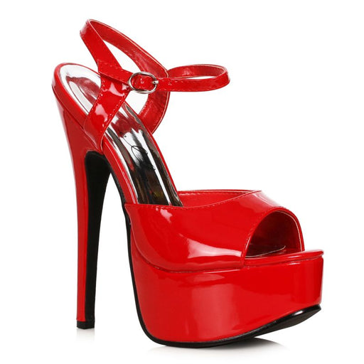Ellie Shoes Stiletto Sandal with 6.5"/16.5cm heel, Red, 7-9