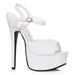 Ellie Shoes Stiletto Sandal with 6.5" heels, White, 7-9