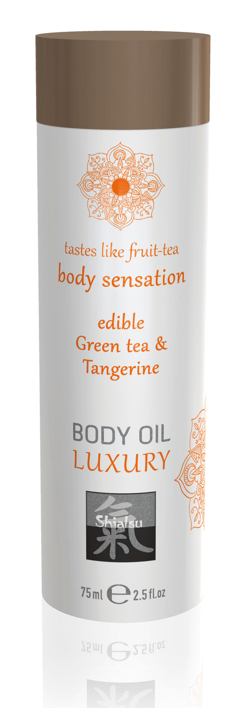 Shiatsu Edible Luxury Body Oil, Green Tea and Tangerine, 75ml