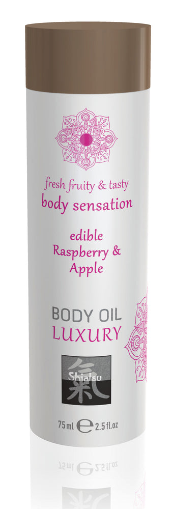 Shiatsu Luxury Body Oil Edible Raspberry and Apple 75ml