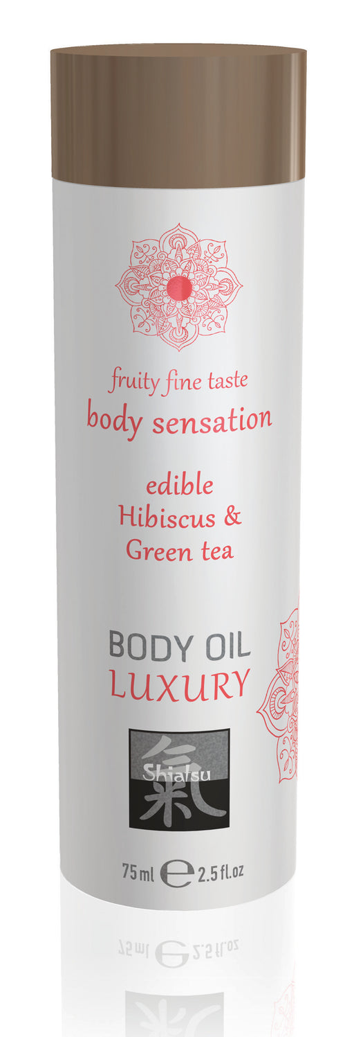 Shiatsu Luxury Body Oil Edible Hibiskus and Green Tea 75ml