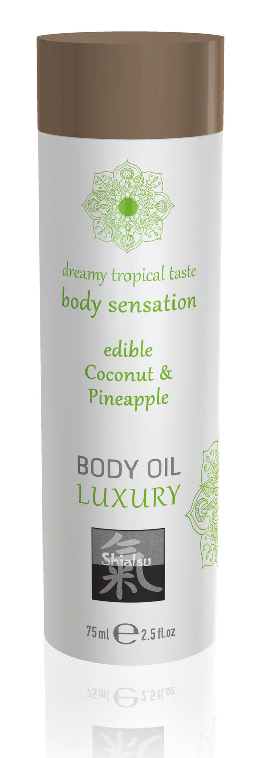 Shiatsu Luxury Body Oil Edible Coconut and Pineapple 75ml