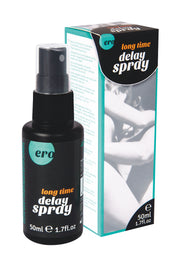 Ero long time delay spray. 50ml. Spray bottle and rectangular box.