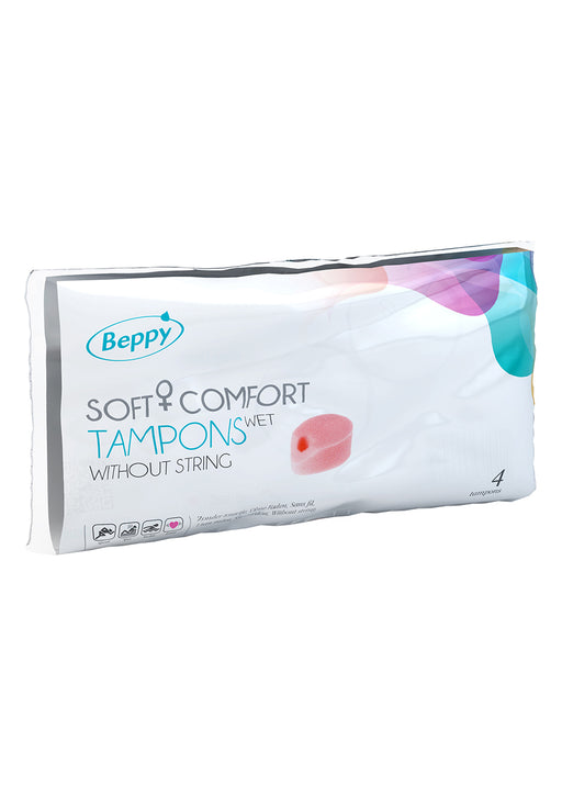Beppy Soft+Comfort Tampons Wet without string, Pink, 4 Pack
