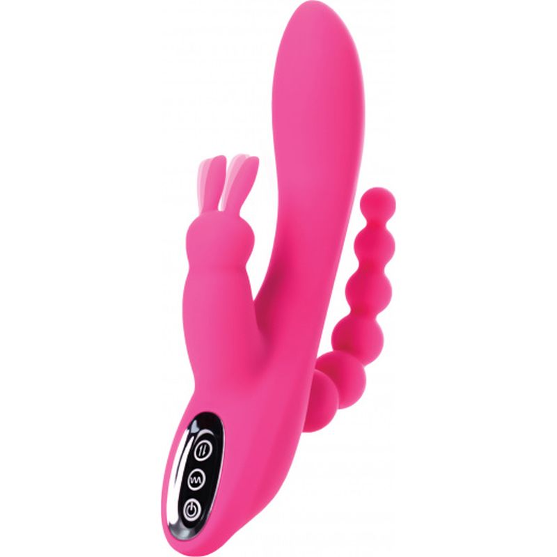 JOS Spanky Triple Stimulator Pink 21cm x 3.4 cm