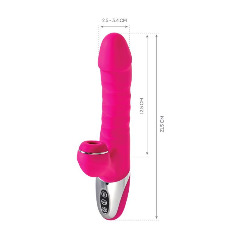 JOS To-Frolly Thrusting & Sucking Vibrator, Pink