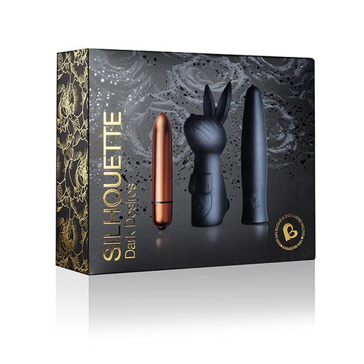 Rocks Off Silhouette Dark Desires Vibrator Set, Black