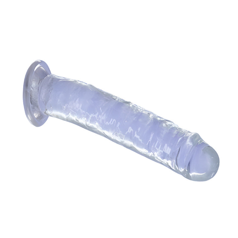 Addiction Crystal Dildo Straight 7in/18cm, Clear